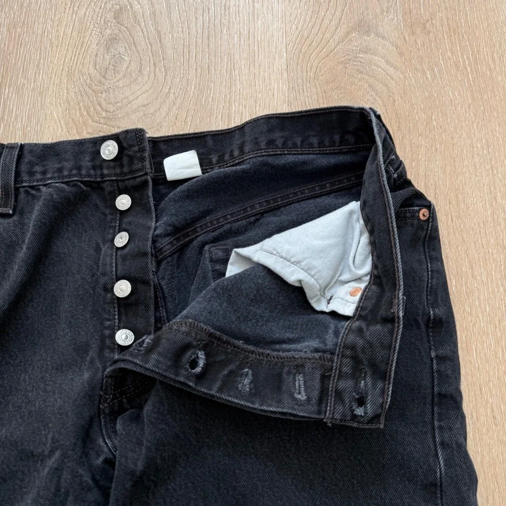 VTG Levi's 501xx Denim Shorts Mens 36 Black‎ Button Fly Straight Cotton Mexico
